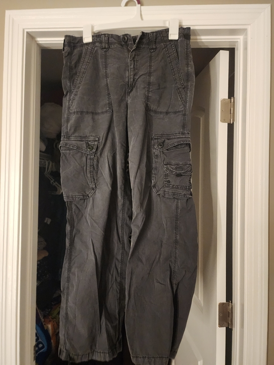 American Eagle Outfitters Denim - American Eagle Outfitters Straight Leg Cargo Jeans - Washed Gray